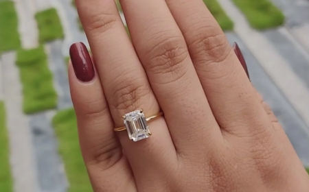 Hidden sparkle in emerald cut engagement rings